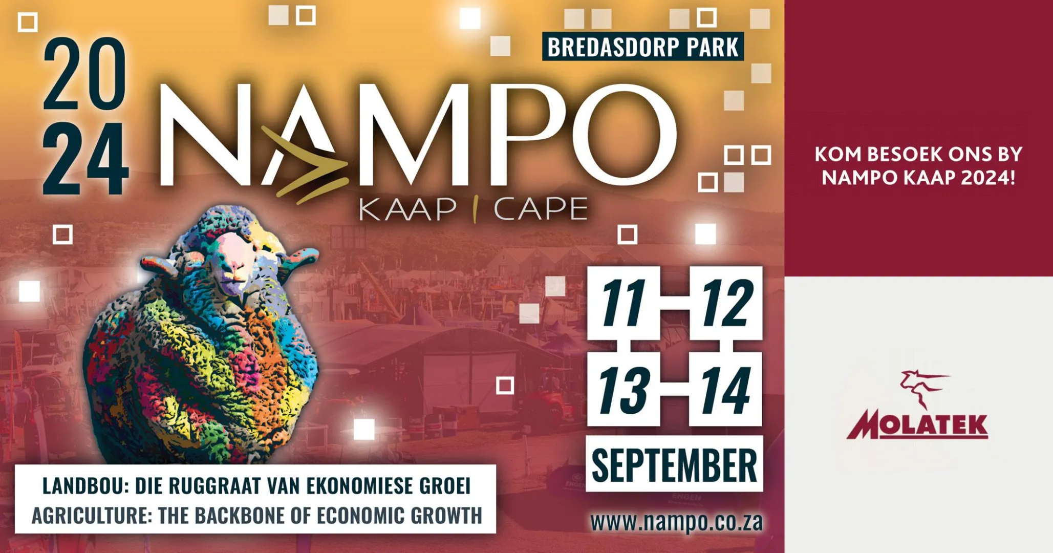 Visit us at NAMPO Cape 2024 | 11-14 September | Molatek