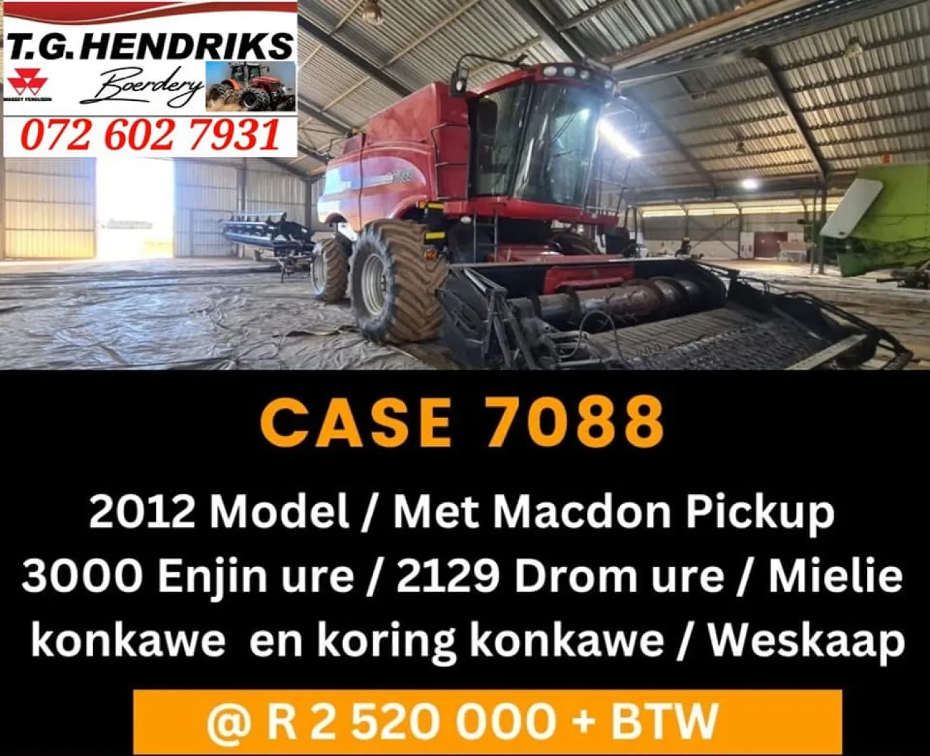 Case 7088 | 2012 Model | T.G Hendriks boerdery