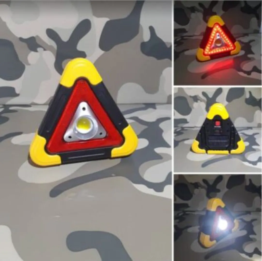 MULTI-FUNCTION PORTABLE TRIANGLE SHAPE SOLAR POWERED COB LED WORK LIGHT | Outdoor Innovation