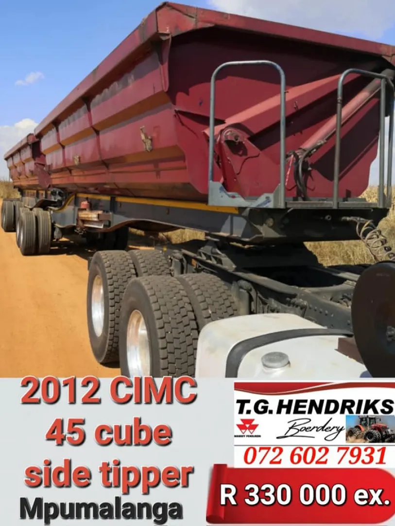 2012 CIMC 45-cube side tipper | T.G Hendriks boerdery