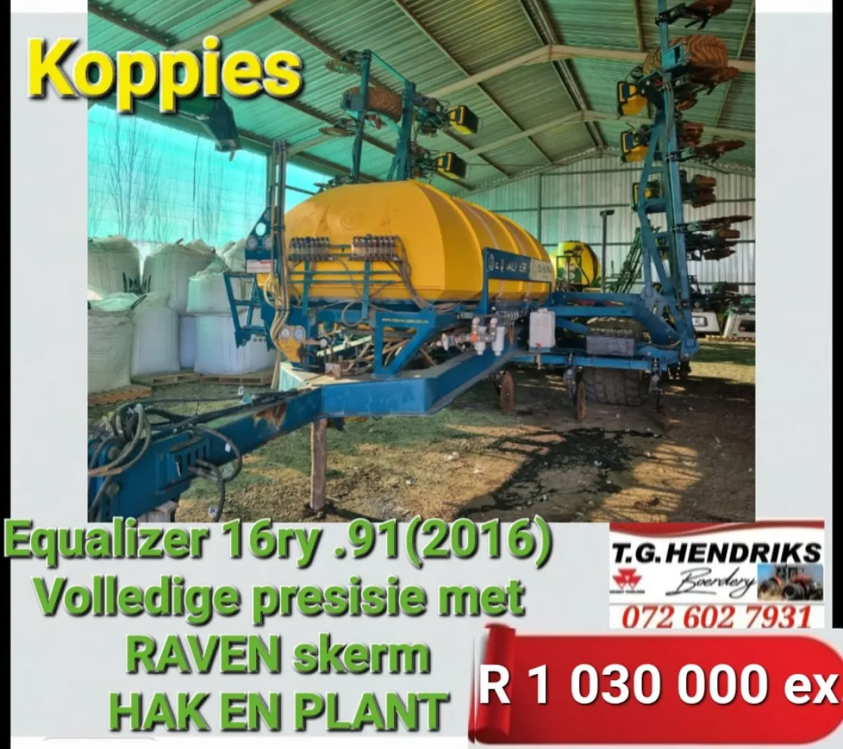 Equalizer 16 ry .91 | 2016 Model | T.G Hendriks boerdery