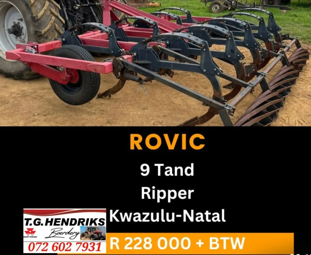 Rovic 9-Tand ripper | T.G Hendriks boerdery