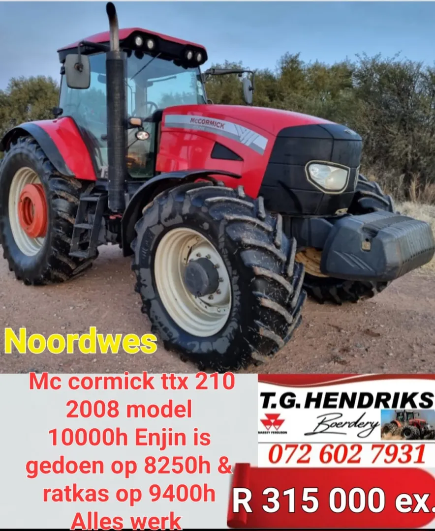 Mc Cormick TTX 210 2008 model | T.G Hendriks boerdery