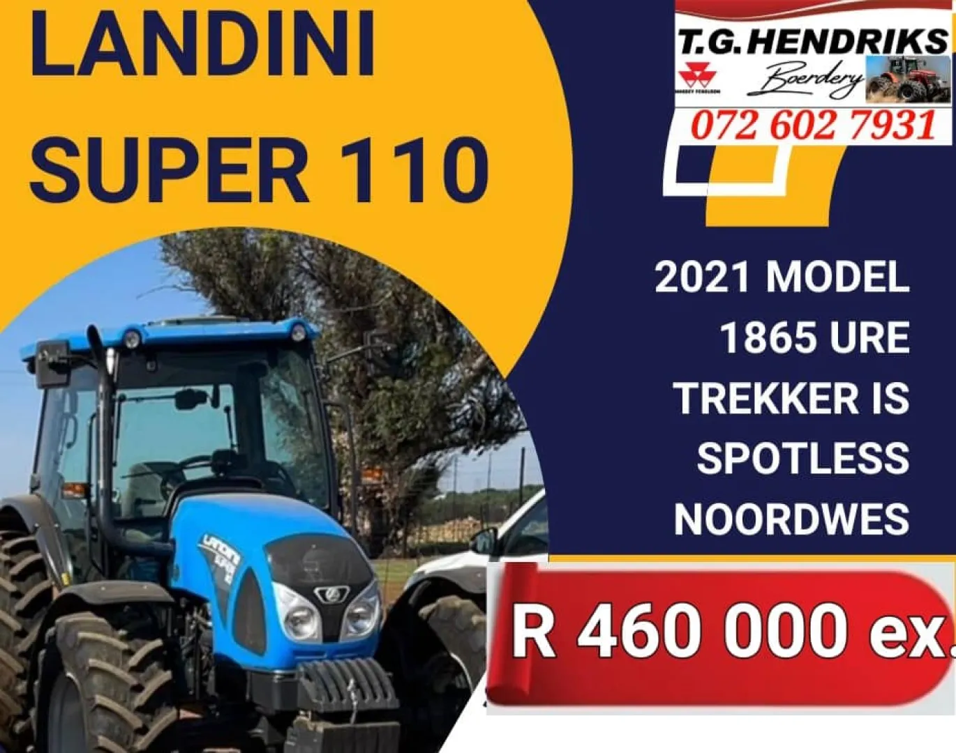 Landini Super 110 2021 model | T.G Hendriks boerdery