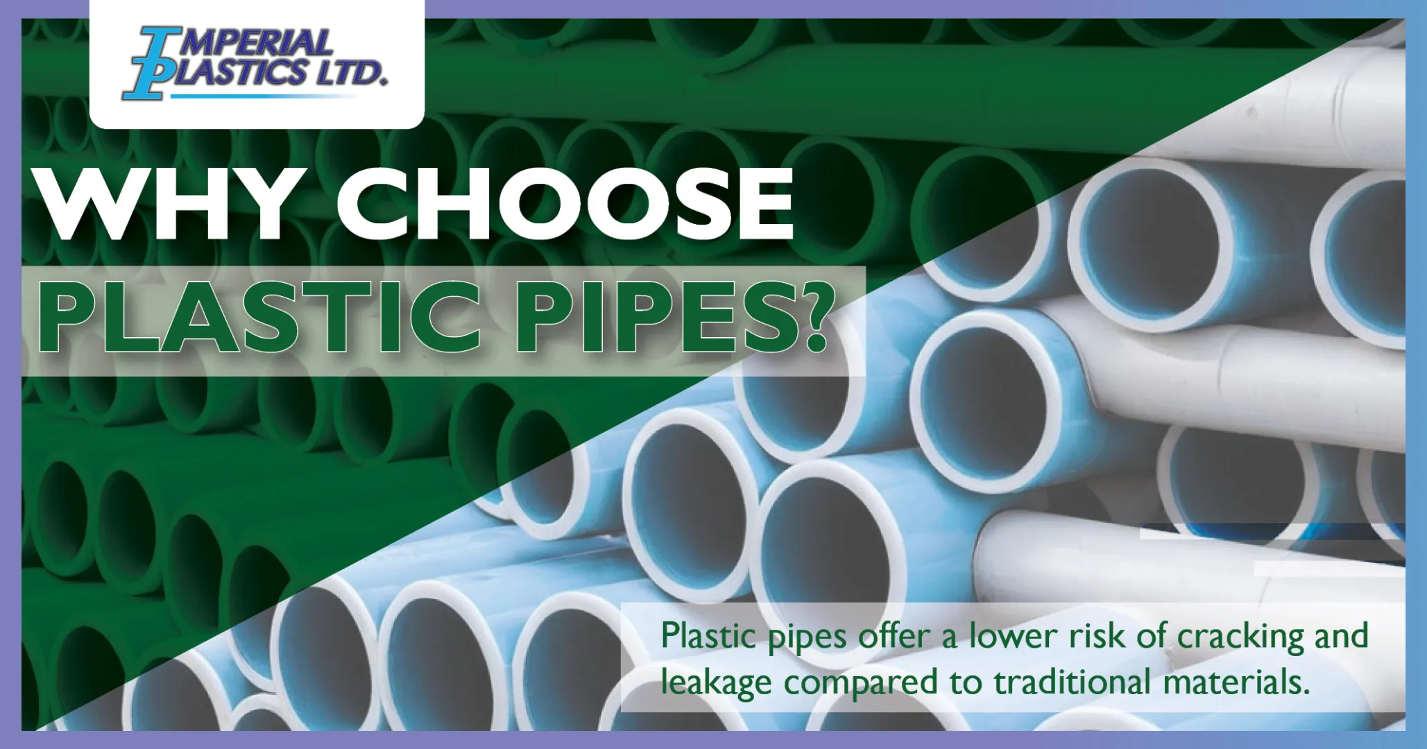 Why choose plastic pipes? | Imperial Plastics