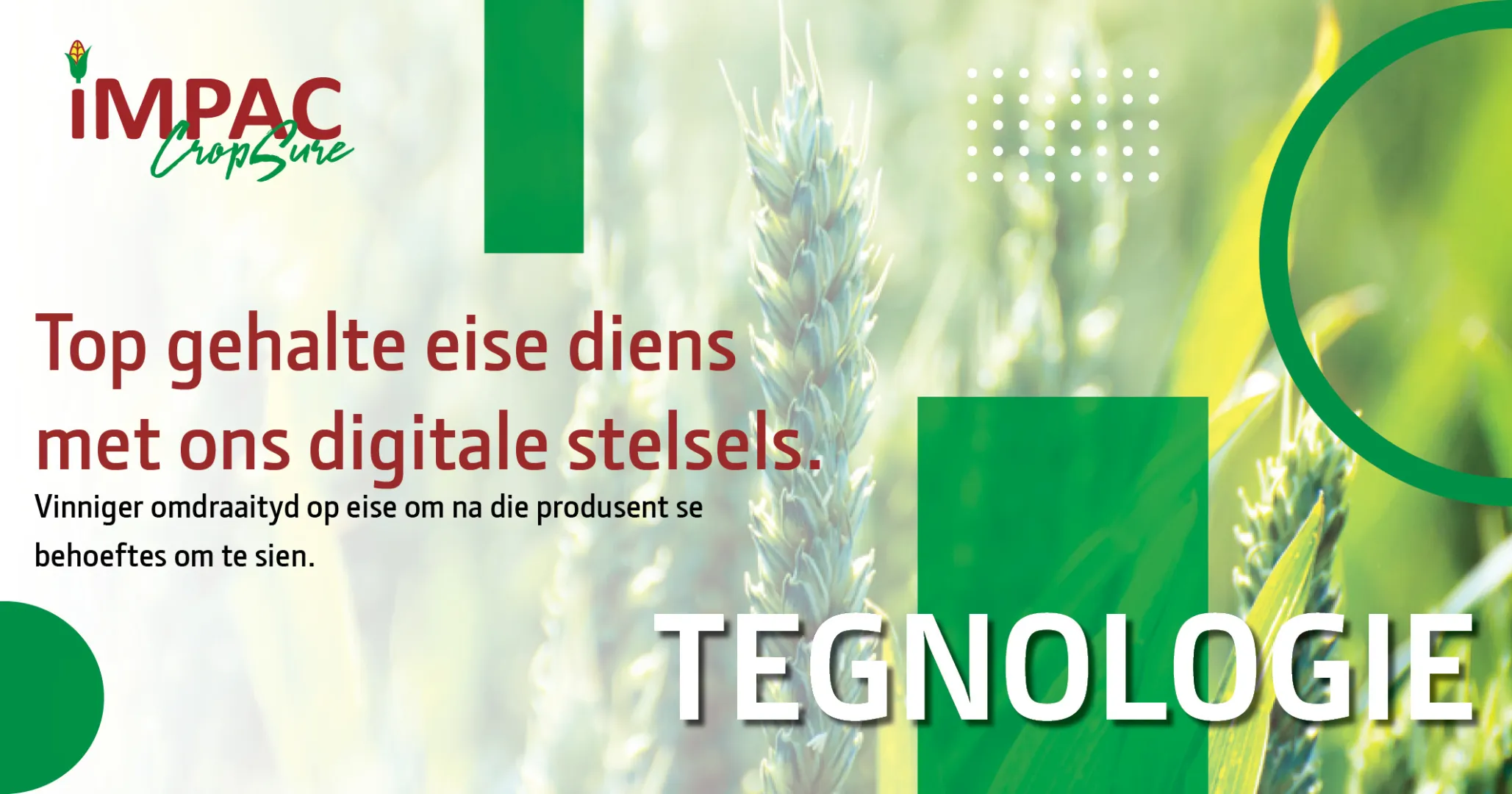 Top gehalte eise diens | iMPAC CropSure