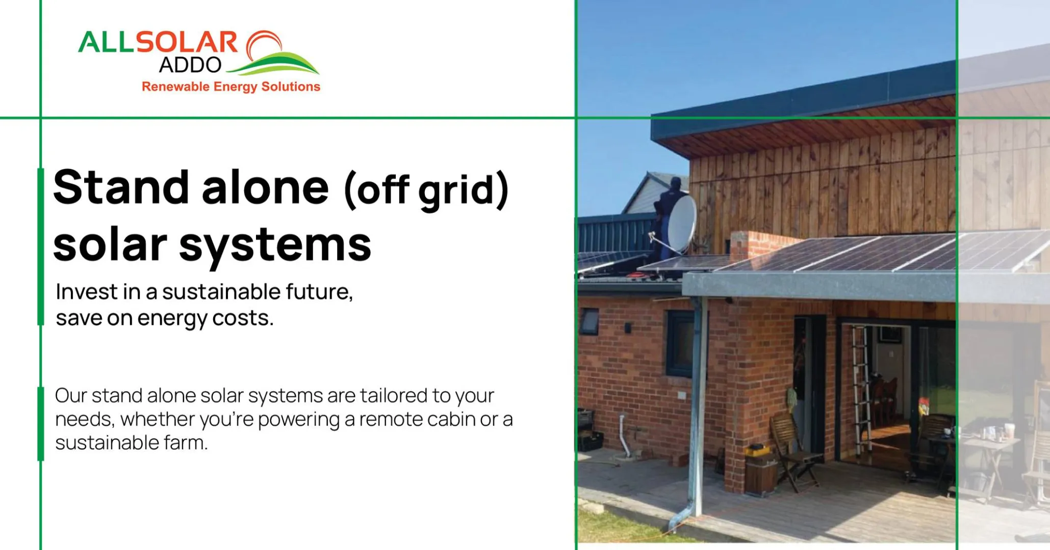 Stand alone (off grid) solar systems | Allsolar Addo