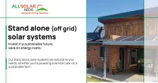 Stand alone (off grid) solar systems | Allsolar Addo