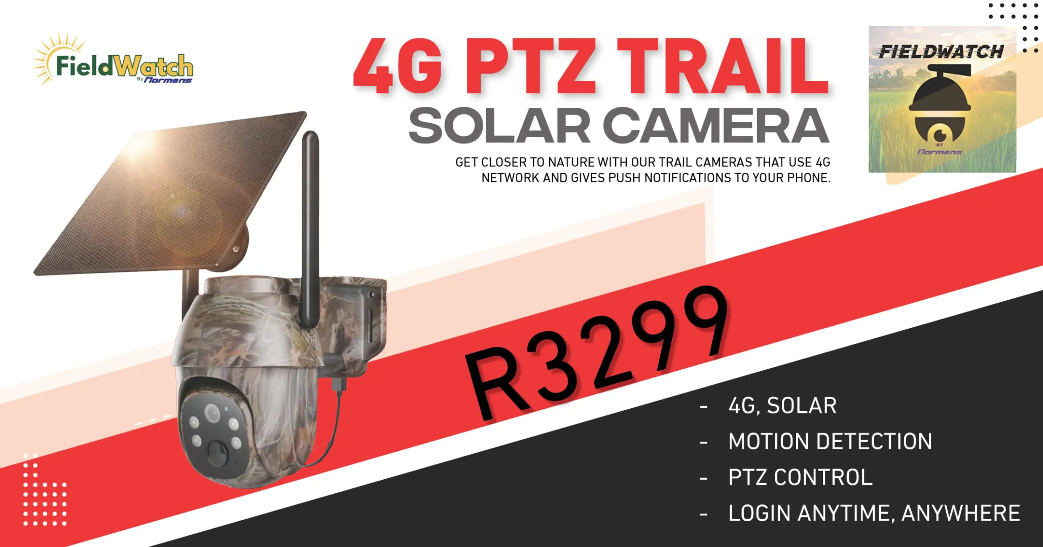 4G PTZ trail solar camera | Normans