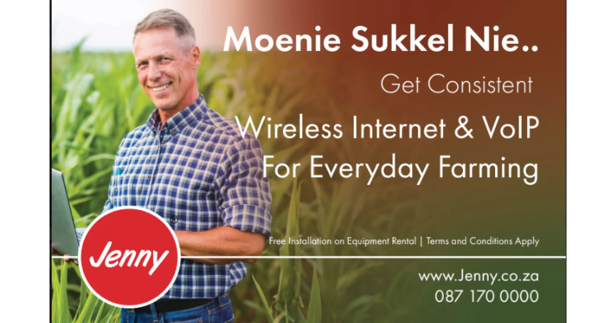 Consistent wireless internet &amp; VoIP for everyday farming | Jenny Internet