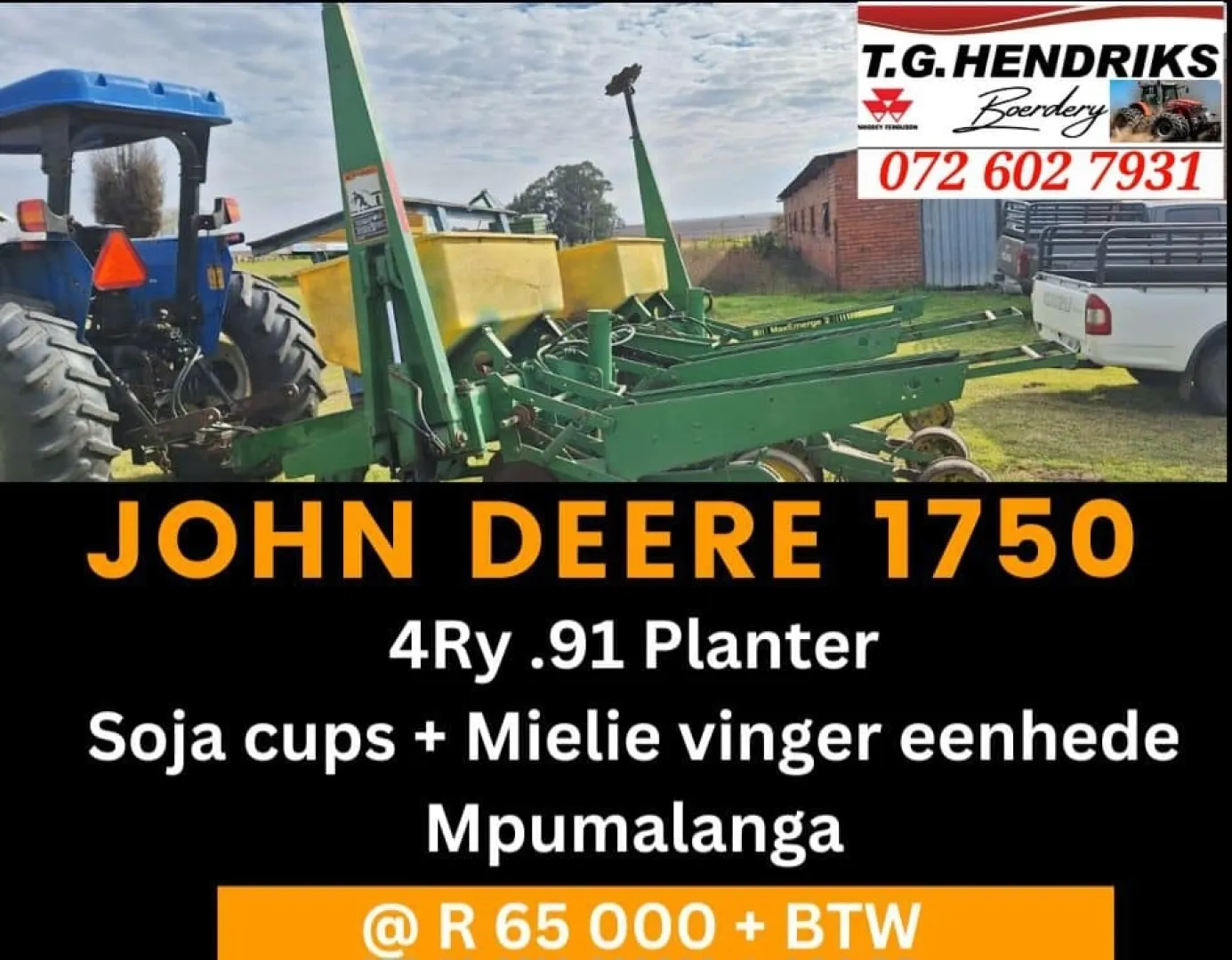 John Deere 1750 | T.G Hendriks boerdery