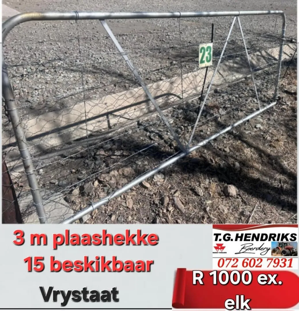 3 m Plaashekke | T.G Hendriks boerdery