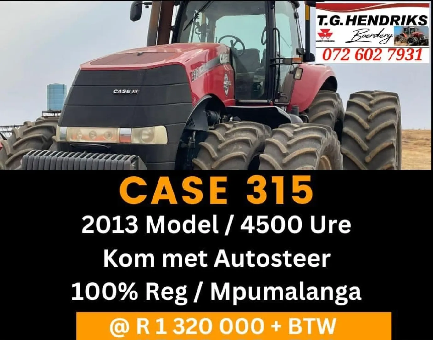 2013 Case 315 | T.G Hendriks boerdery