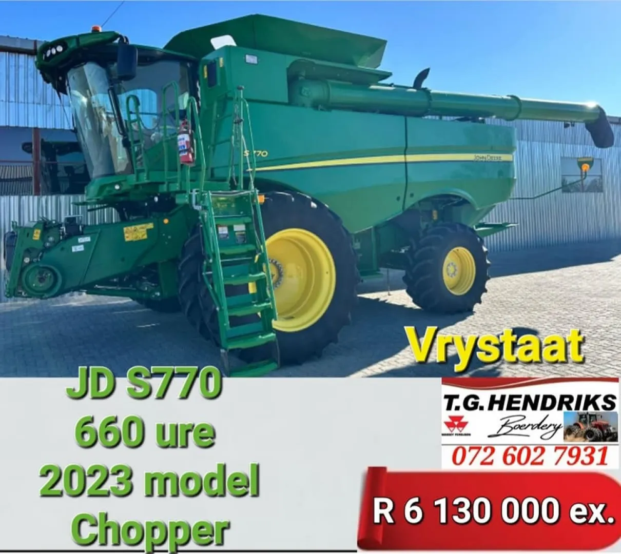 2023 John Deere S770 | T.G Hendriks boerdery