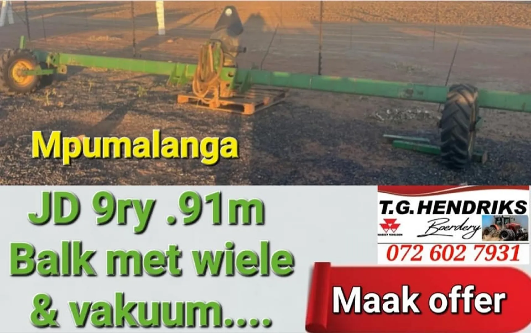 John Deere 9ry.91m | T.G Hendriks boerdery
