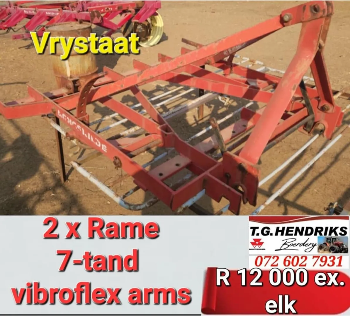 2 x Rame 7-tand vibroflex arms | T.G Hendriks boerdery