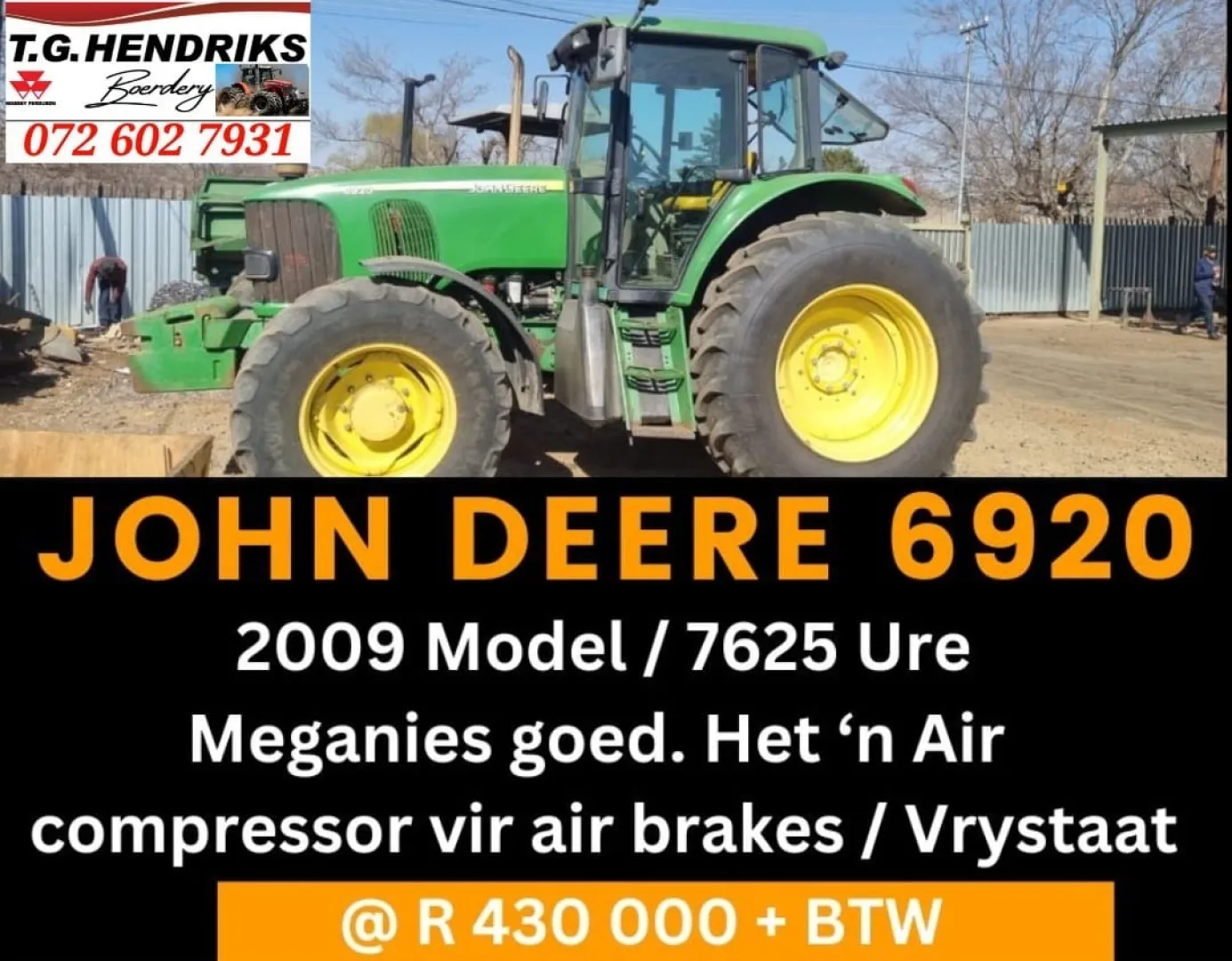 2009 John Deere 6920 | T.G Hendriks boerdery
