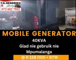 Mobile generator | T.G Hendriks boerdery