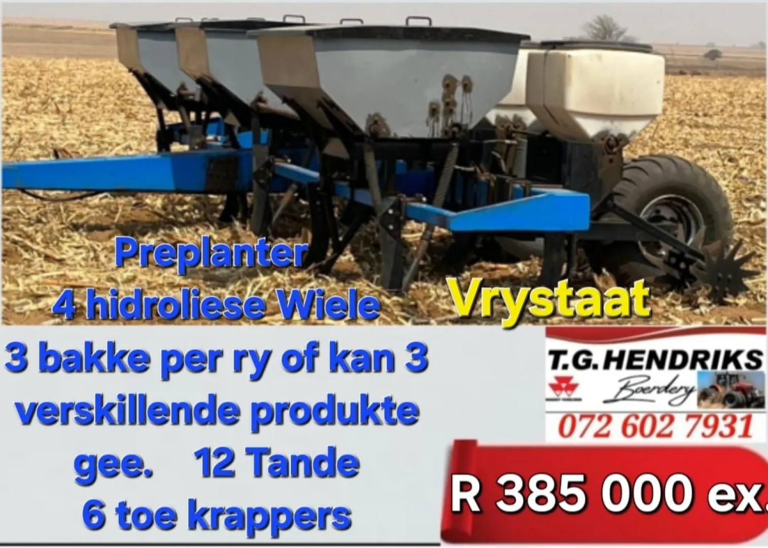 Preplanter | T.G Hendriks boerdery