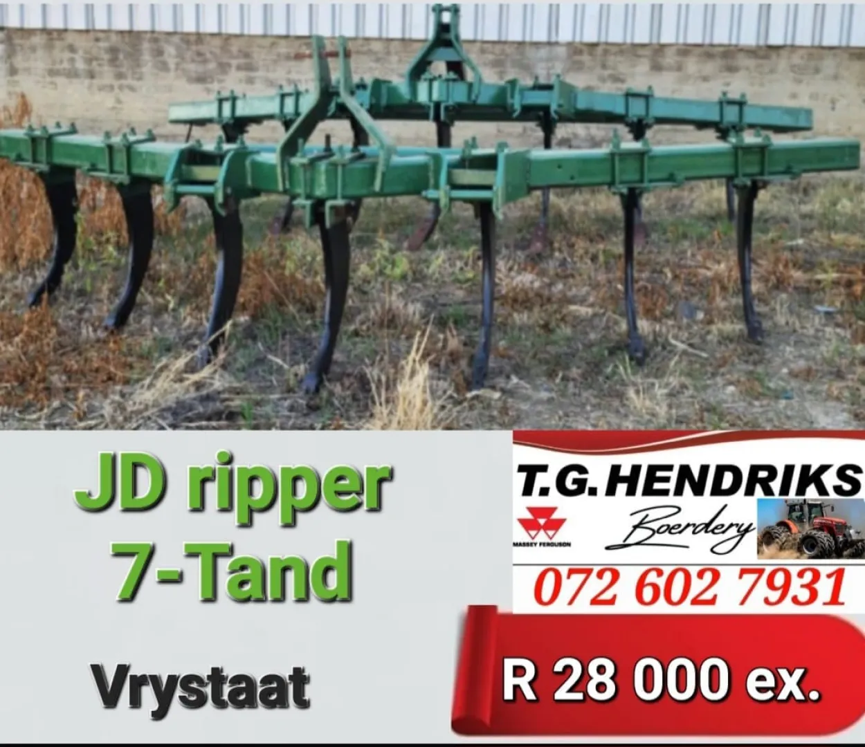 John Deere 7-Tand ripper | T.G. Hendriks Boerdery