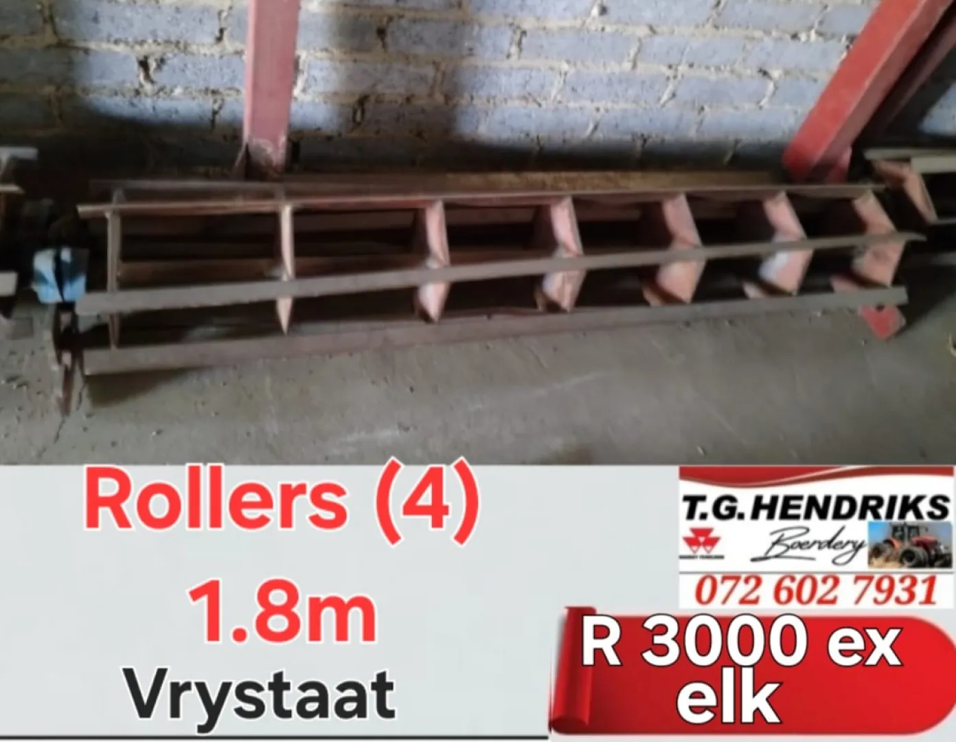 4 Rollers 1.8 m | T.G. Hendriks Boerdery