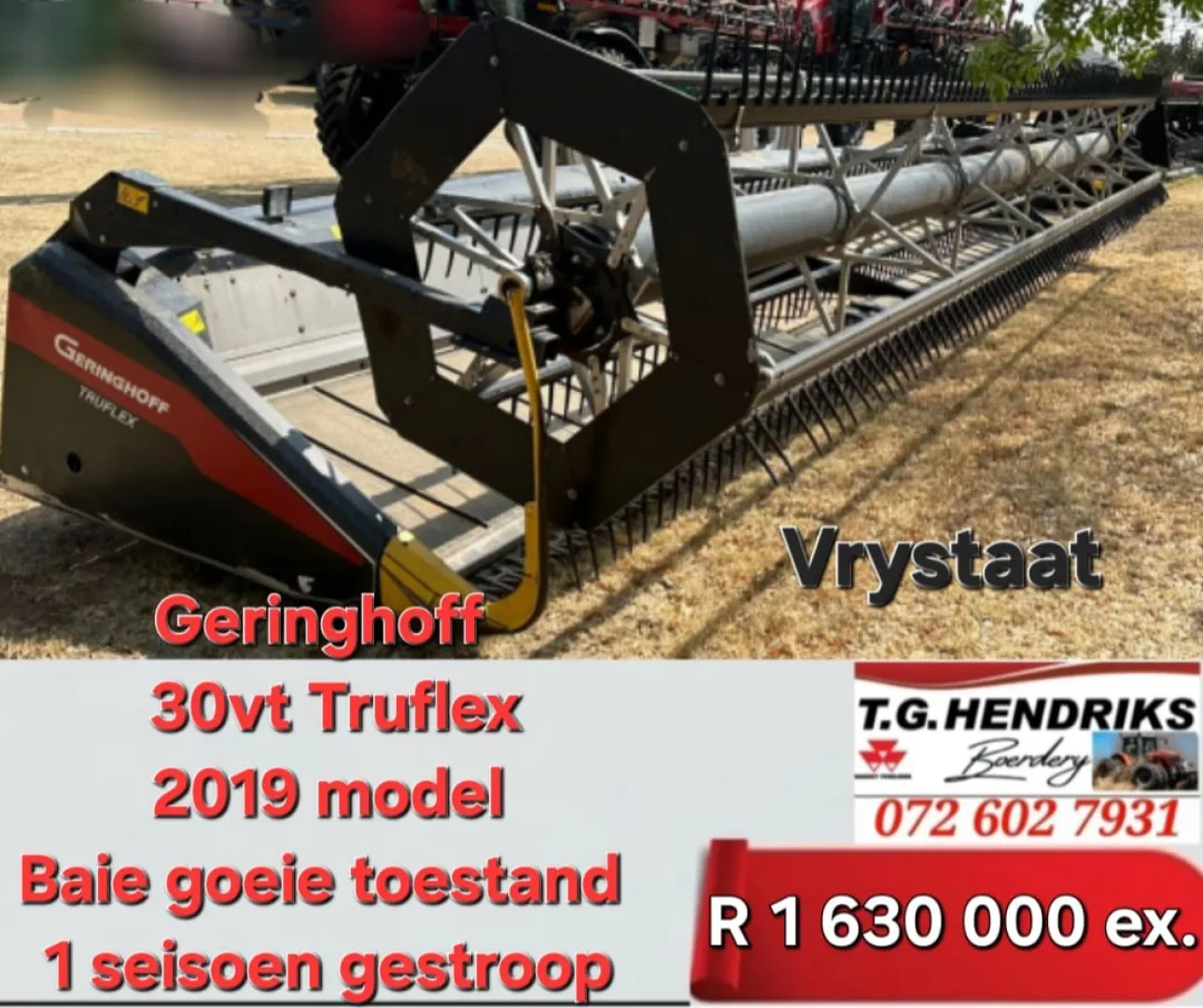 Geringhof 30 vt Tryflex 2019 model | T.G. Hendriks Boerdery