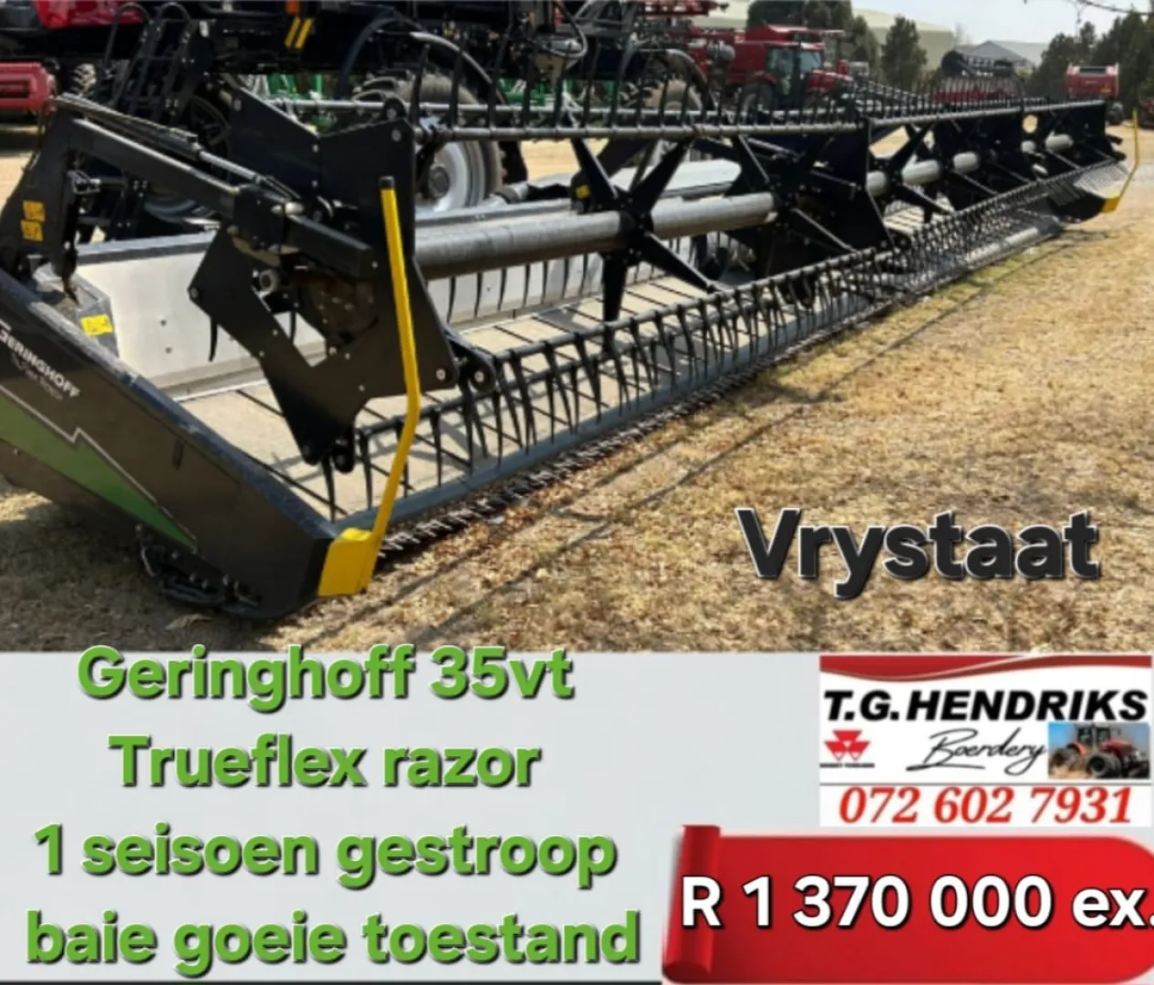 Geringhoff 35 vt Trueflex razor | T.G. Hendriks Boerdery