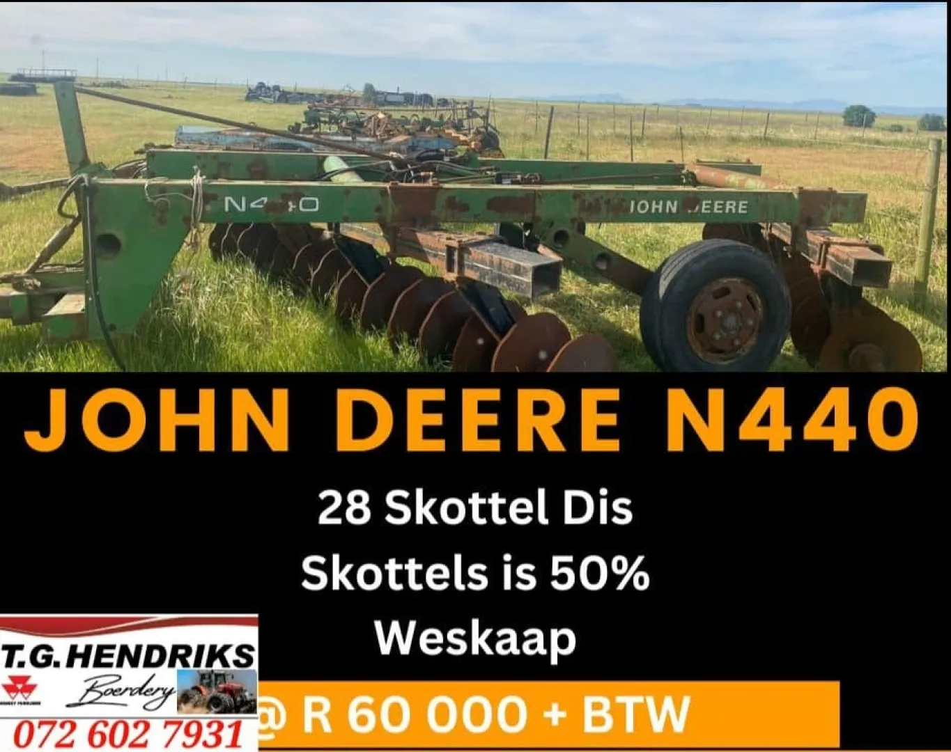 John Deere N440 | T.G. Hendriks Boerdery