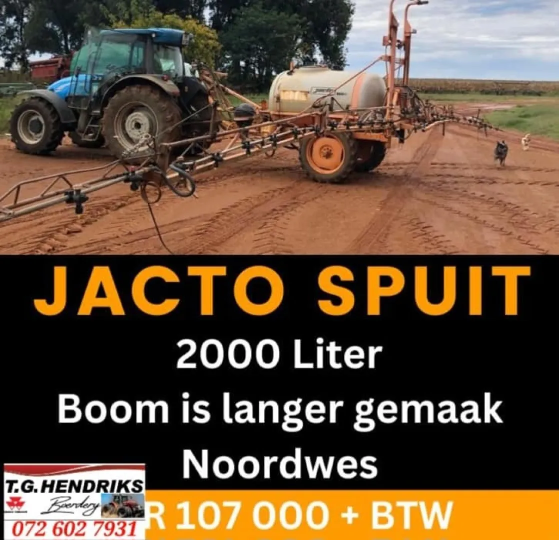 JACTO spuit 2000 liter | T.G. Hendriks Boerdery