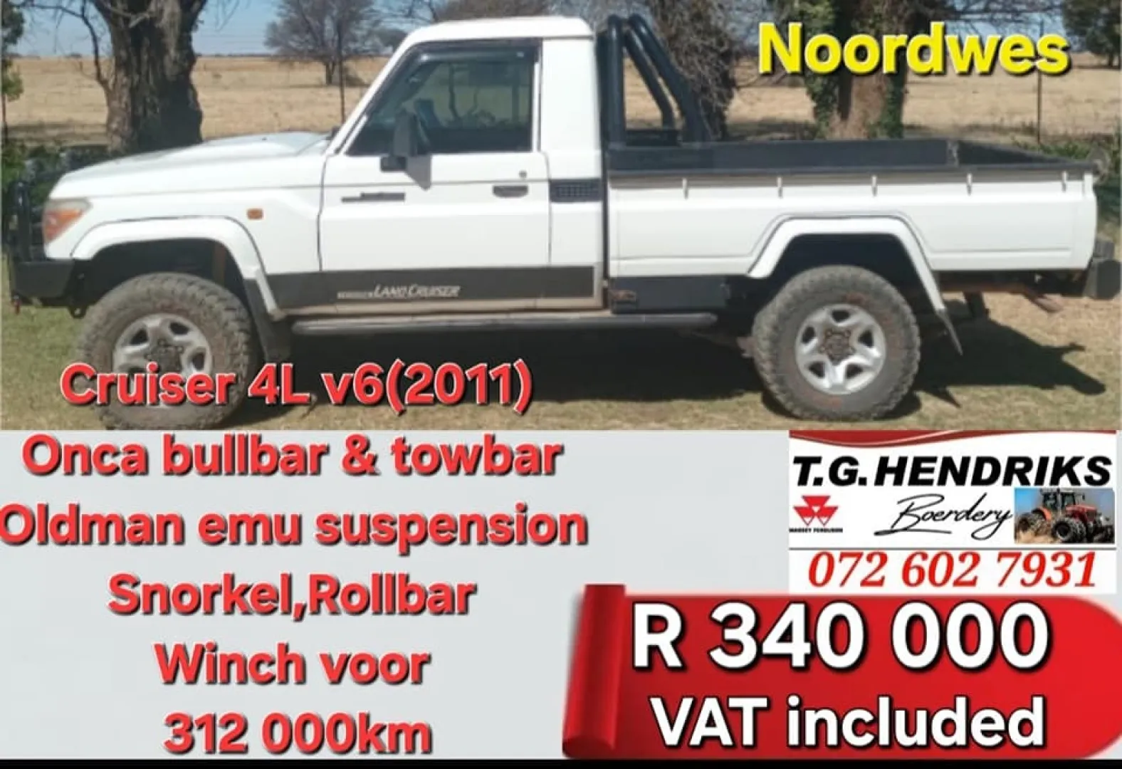 2011 Cruiser 4L v6 | T.G. Hendriks Boerdery
