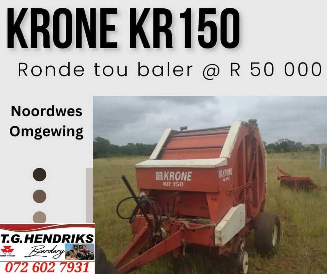 Krone KR150 | T.G. Hendriks Boerdery