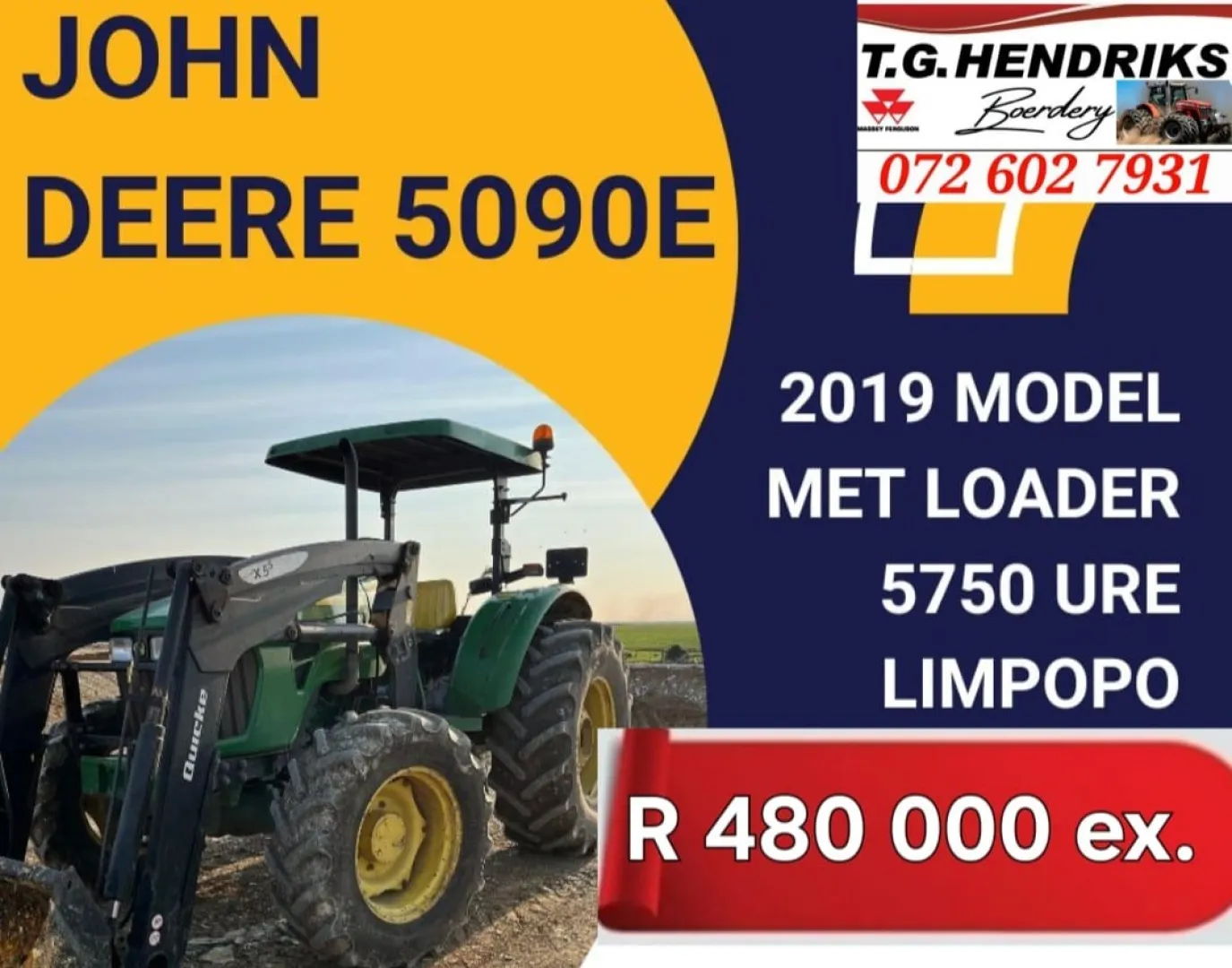 2019 John Deere 5090E | T.G. Hendriks Boerdery