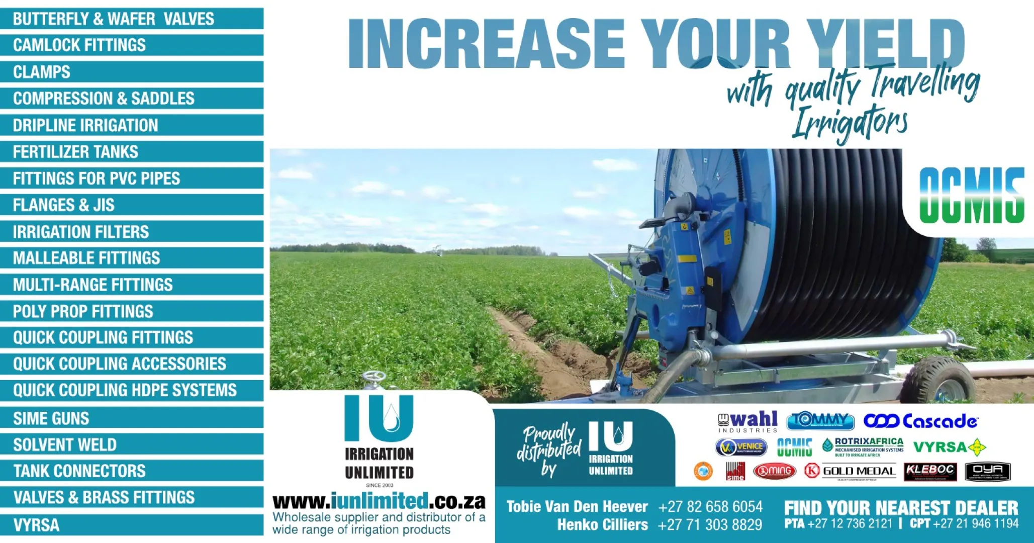 Ocmis travelling irrigators | Irrigation Unlimited