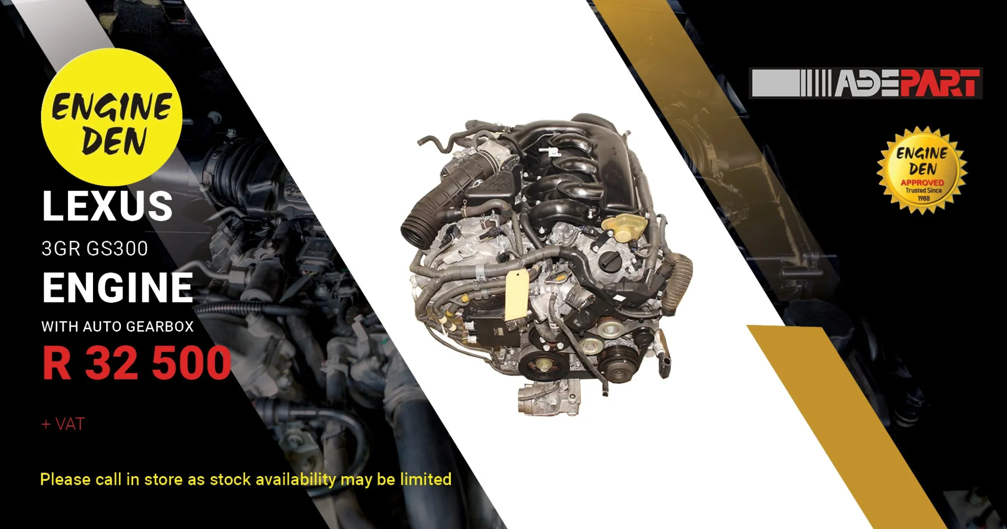 Lexus 3GR GS300 Engine with auto gearbox | Engine Den