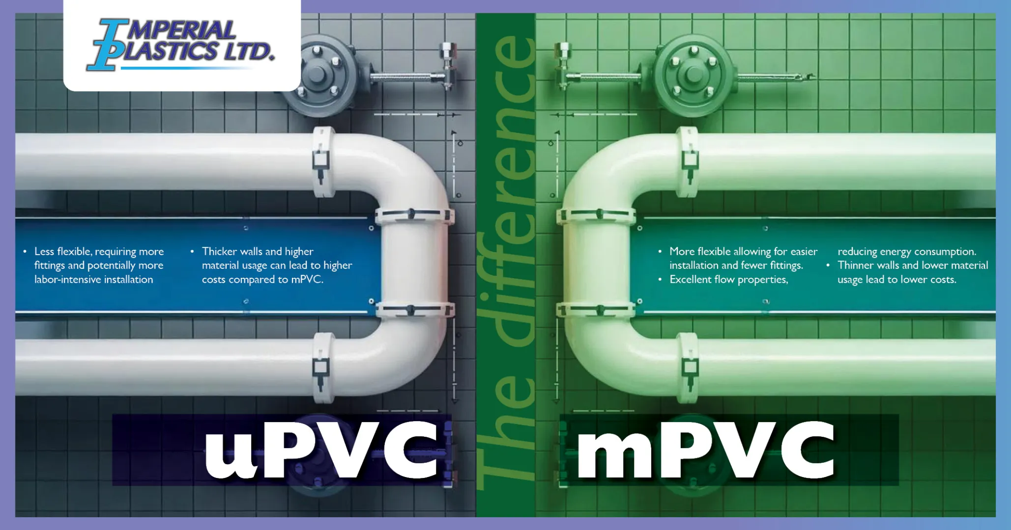 The difference between uPVC and mPVC | Imperial Plastics