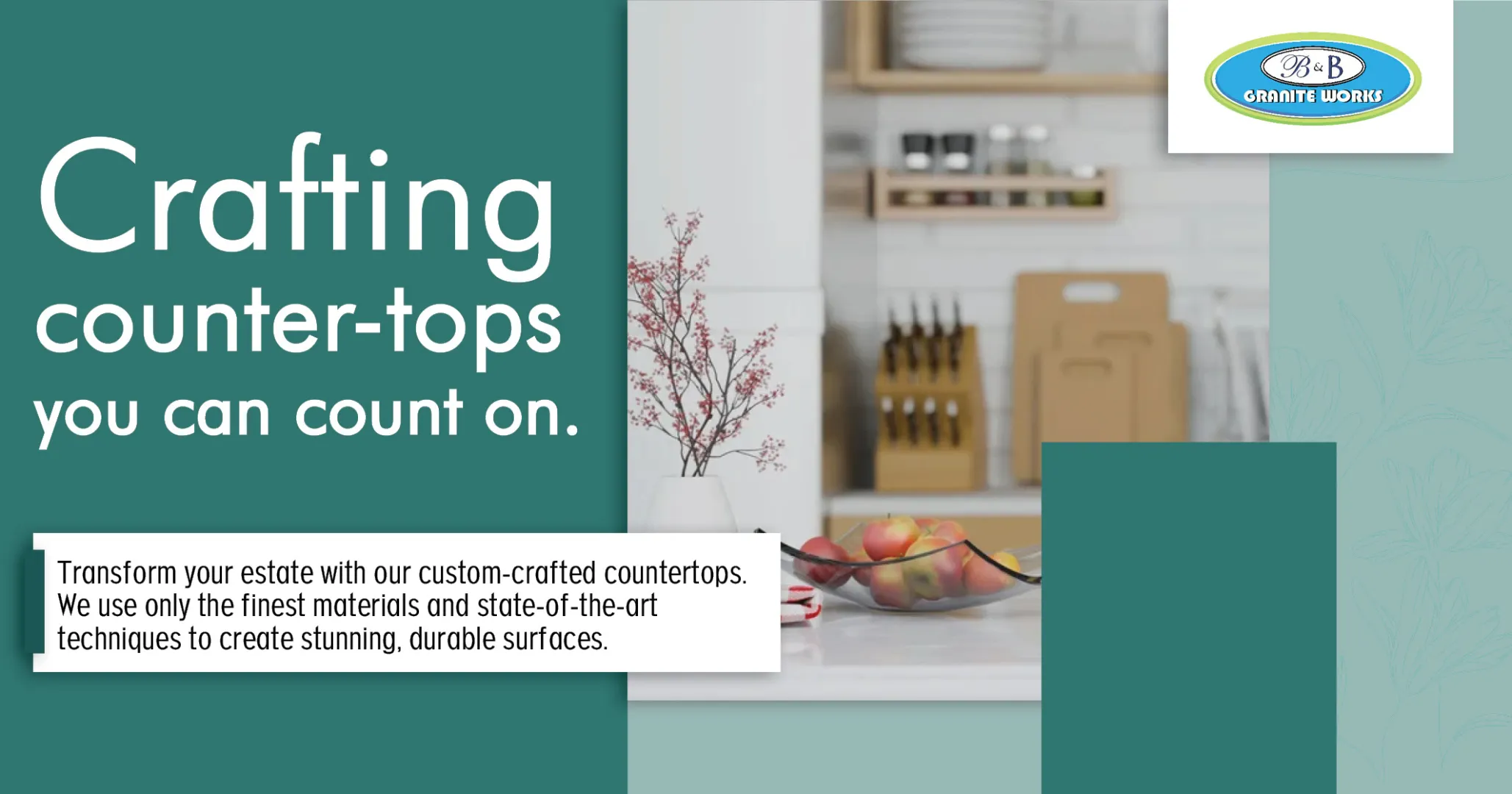 Crafting countertops you can count on! | B&amp;B Granite Works
