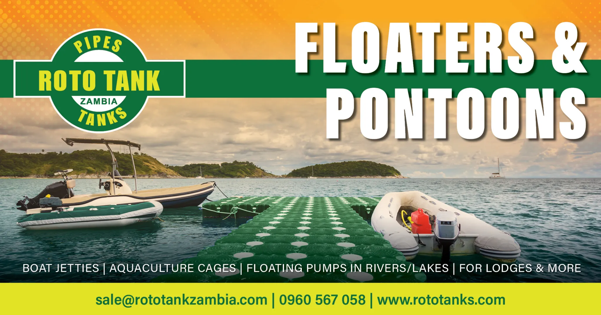 Floaters &amp; pontoons | For lodges &amp; more | Roto Tanks