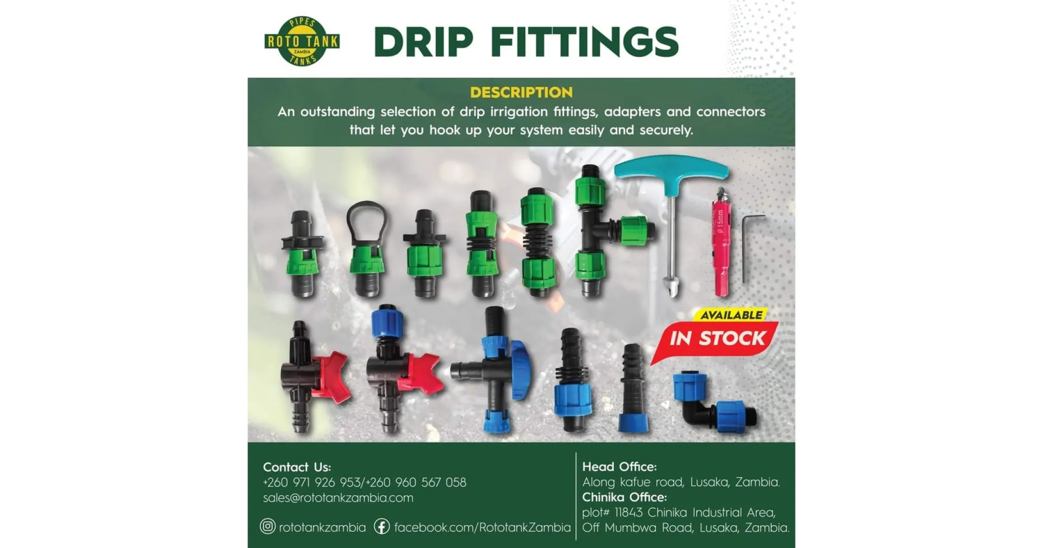 Drip fittings | Roto Tanks