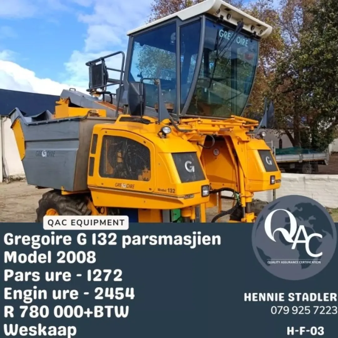 2008 Gregoire G 132 Press Machine | QAC Equipment