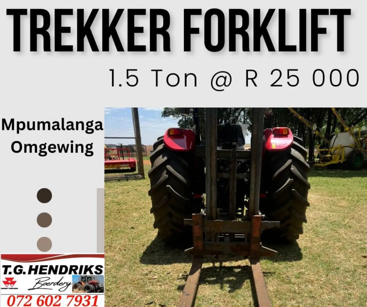 Trekker Forklift 1.5-Ton | T.G. Hendriks