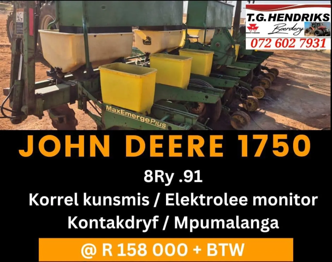 John Deere 1750 | T.G. Hendriks