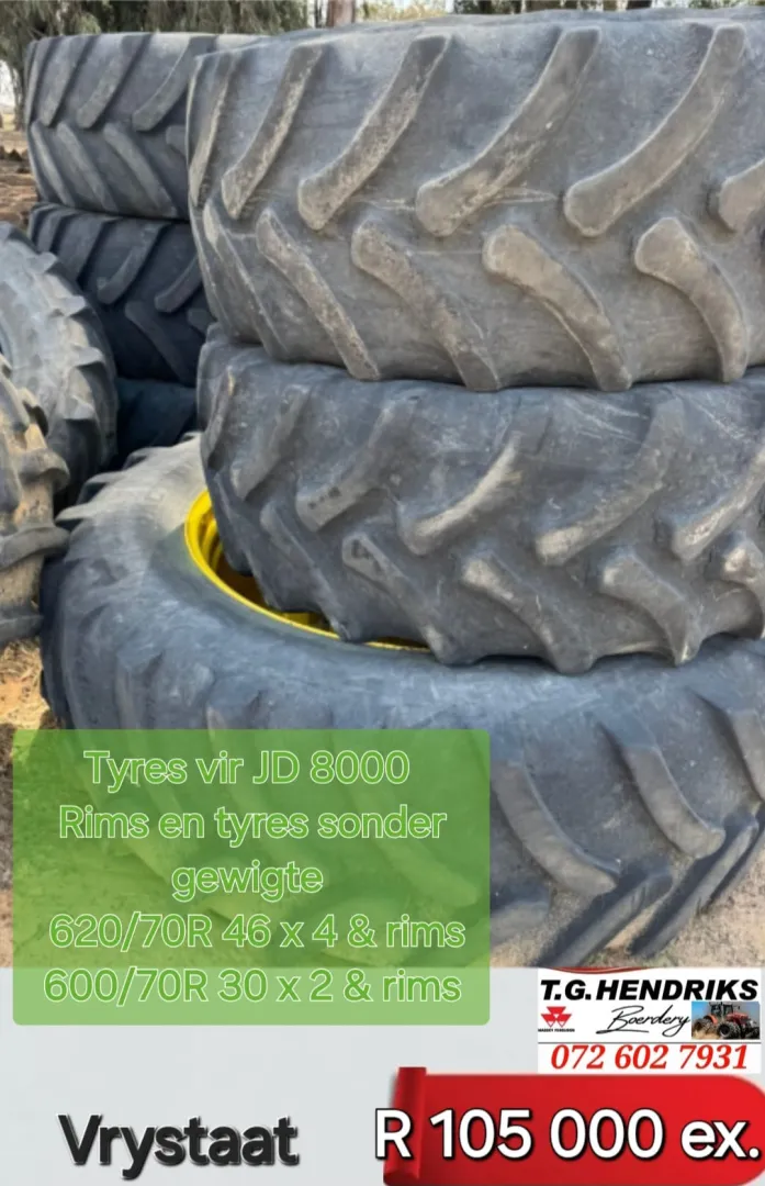 Tyres vir John Deere 8000 | T.G. Hendriks