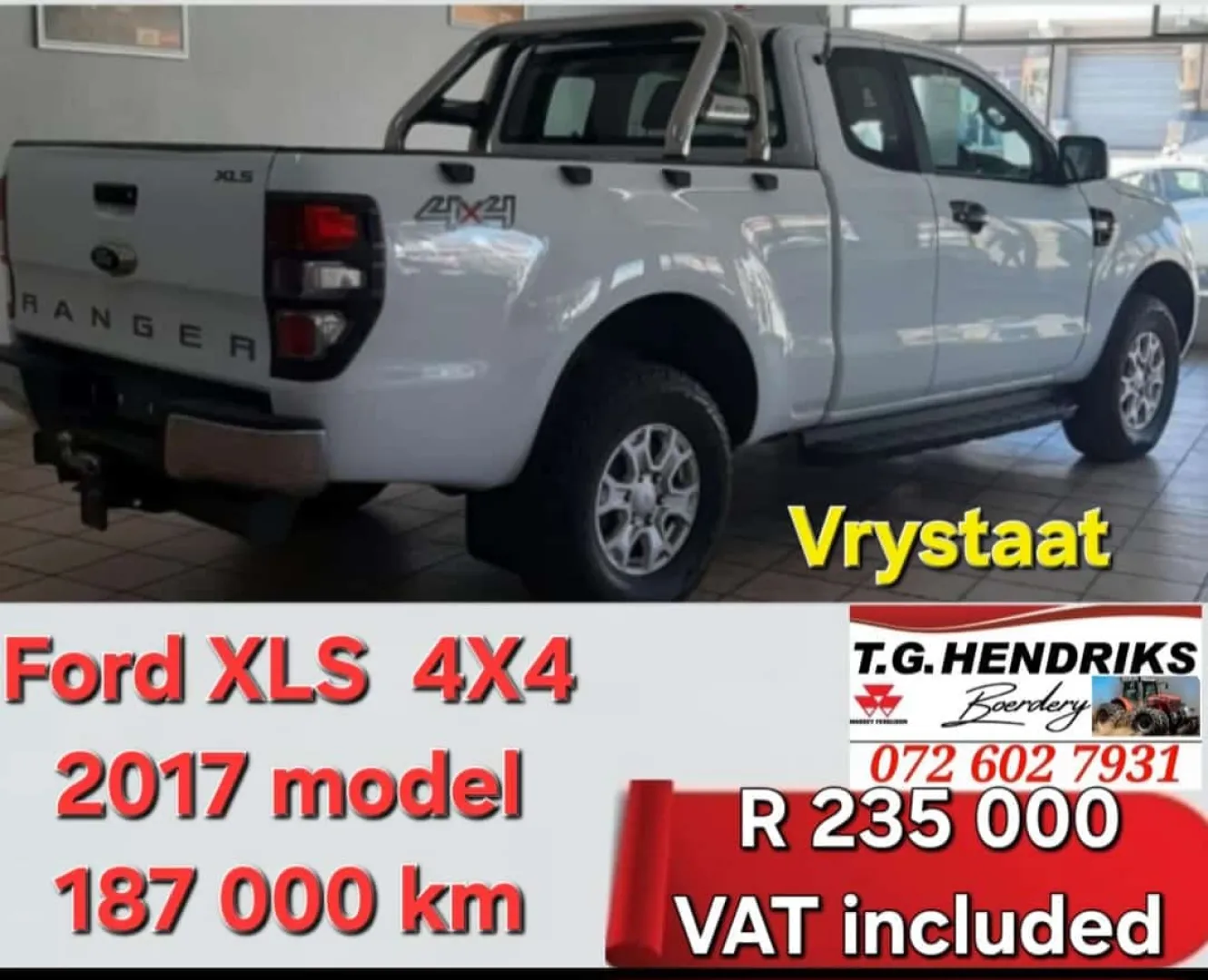 Ford XLS 4x4 2017 | T.G. Hendriks