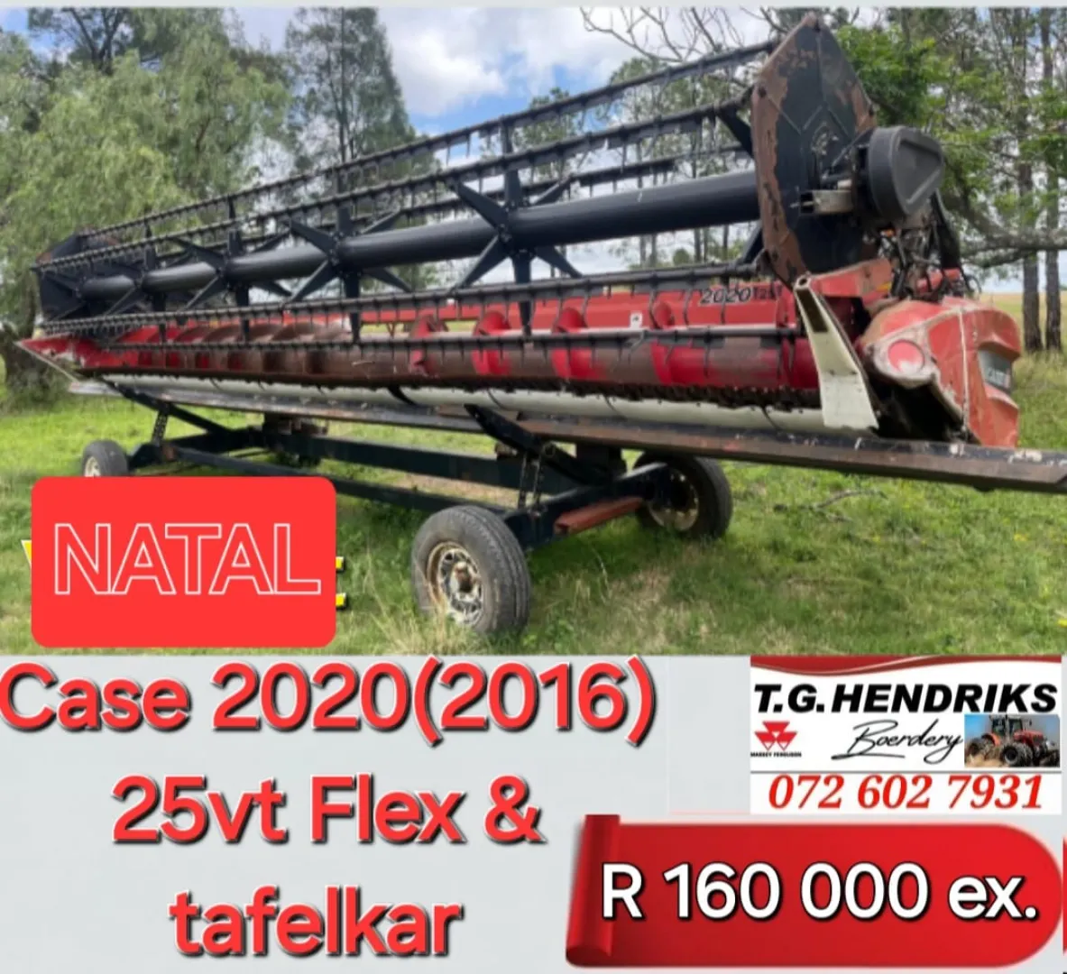 Case 2020 (2016) 25 vt Flex en tafelkar | T.G. Hendriks