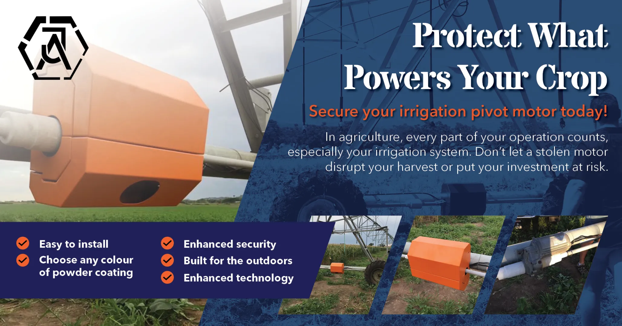 Protect what  powers your crop, secure your irrigation pivot motor today! | AJ Design