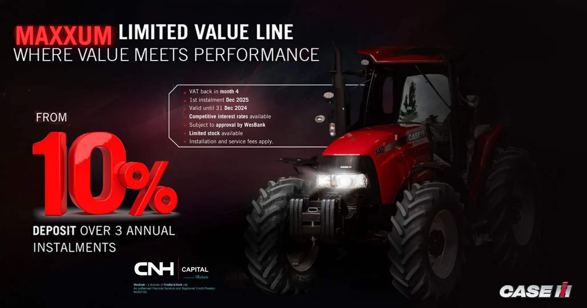 Maxxum limited value line | Where value meets performance | Case IH