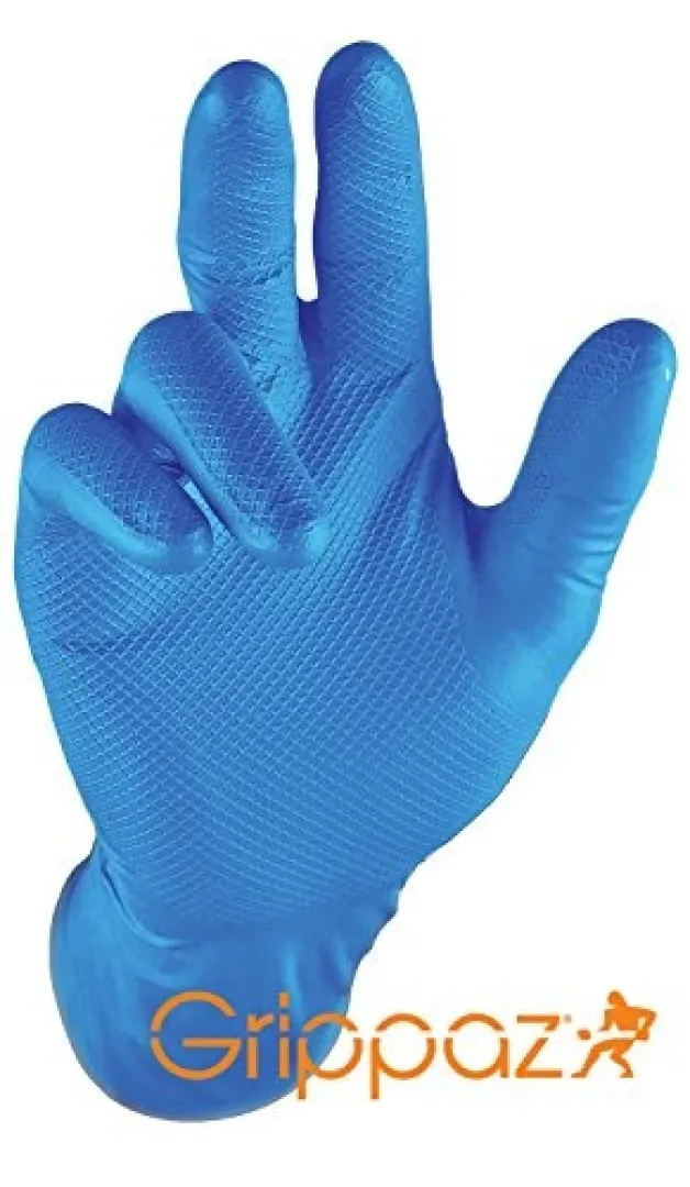 GRIPPAZ GLOVES BLUE 8 mil (MEDIUM) 30cm 48 PER BOX | Kentmaster