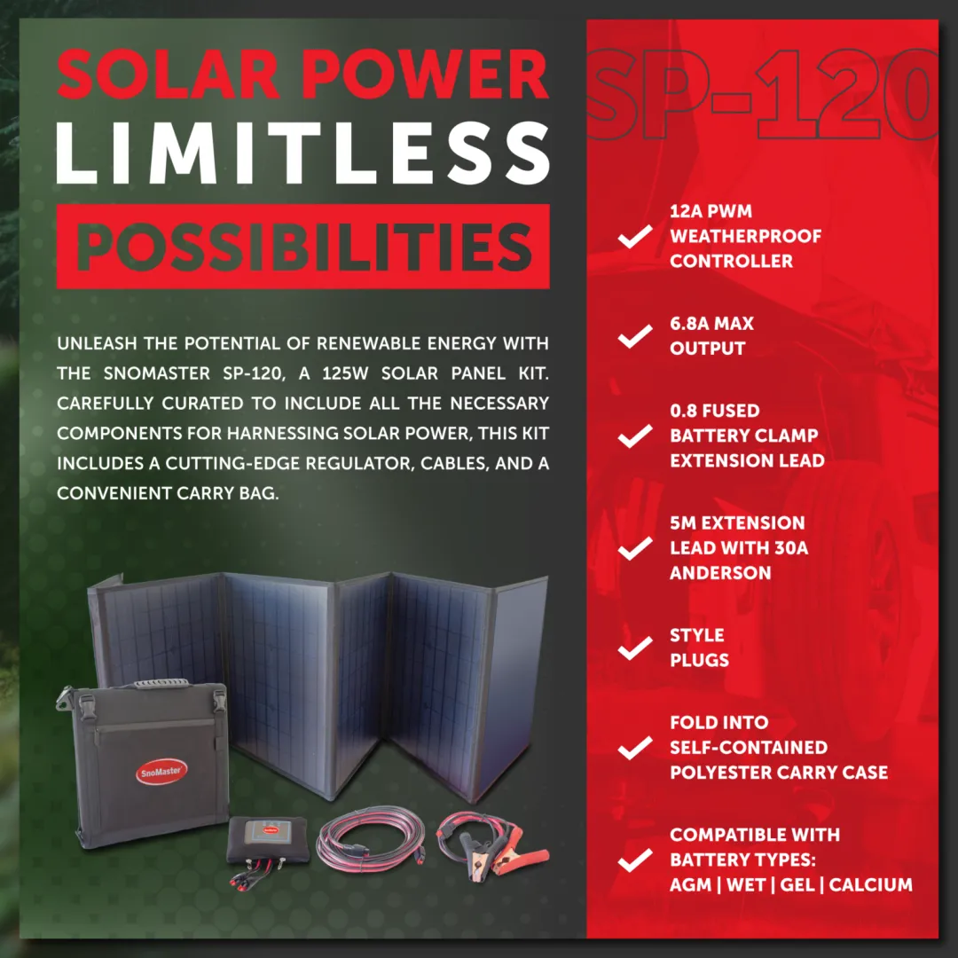 SnoMaster 125W SOLAR PANEL KIT | Outdoor Innovation