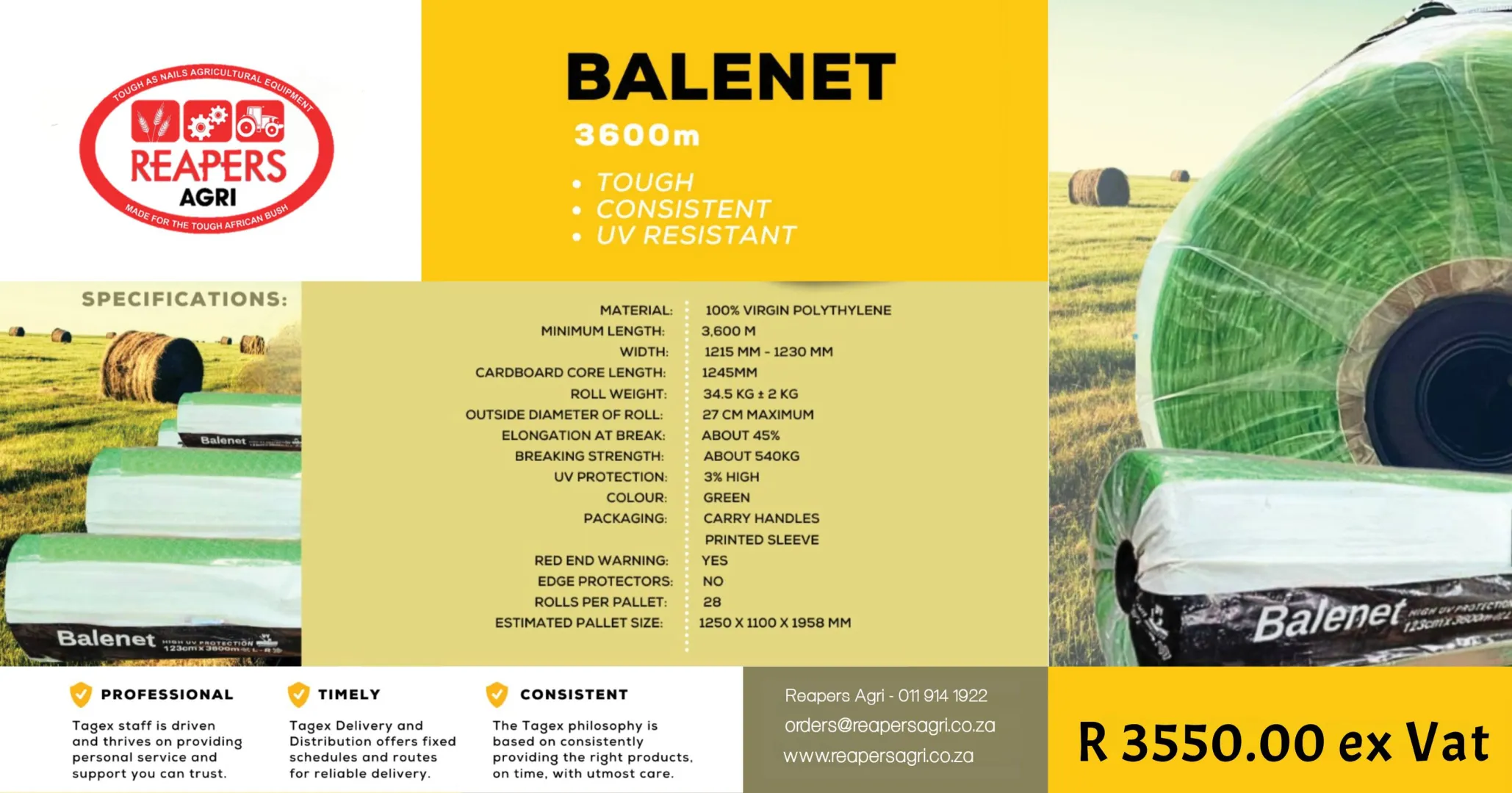 Balenet 3600m | Reapers Agri