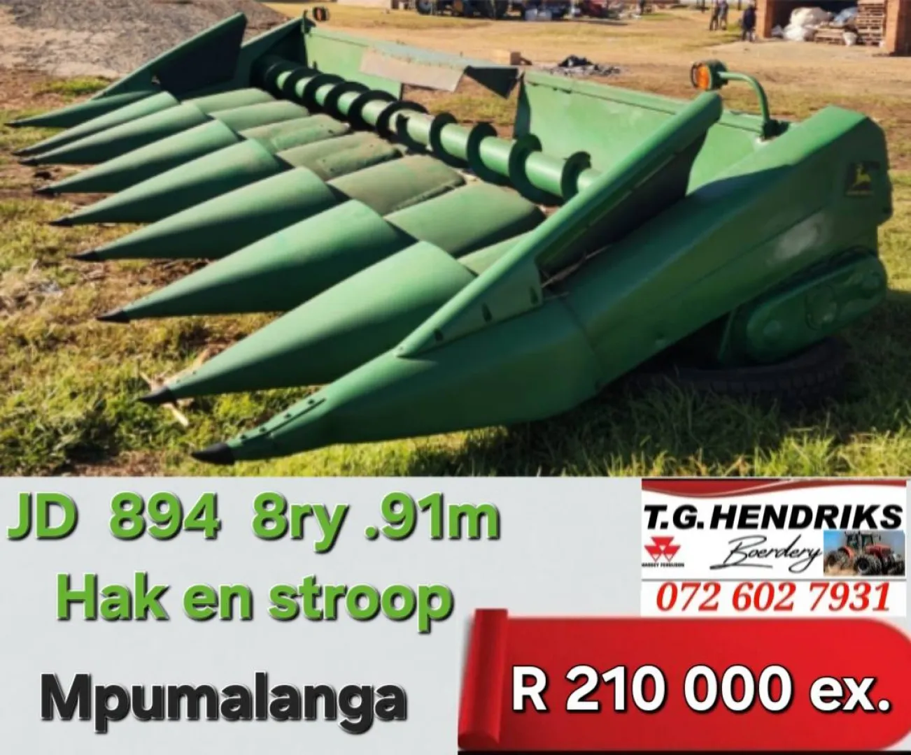 John Deere 894 8ry .9 m | T.G. Hendriks